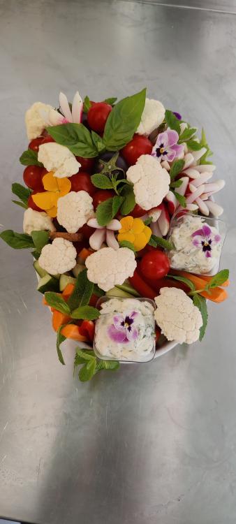 Composition de fruits PHALY - avec nos Fleurs comestibles | 
